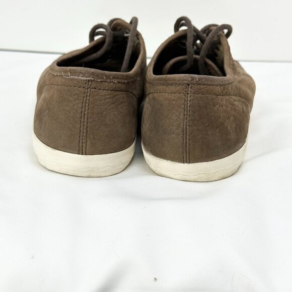 Frye Mindy Low Rise Leather Sneakers Chocolate Brown - Picture 4 of 11